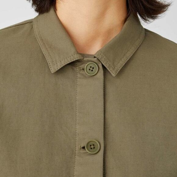 EILEEN FISHER Classic Collar Jacket Long Sleeve Black Size Small NWT - Picture 11 of 12